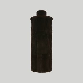 롱헤어 콤비 플럭밍크 롱 베스트 (W21050SS)