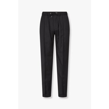 ARMANI EXCHANGE AX 남성 핀턱 라인 드로스트링 팬츠-블랙(A414142025)