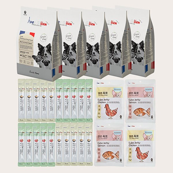아벡시앙 프리미엄 소프트 사료  간식세트 총29종(애견 강아지 노견 사료)
