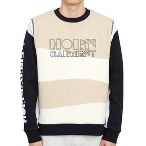 혼가먼트 골프웨어 플리스 남성 맨투맨 긴팔티셔츠 HCM 2C AB06 OFFWHITE