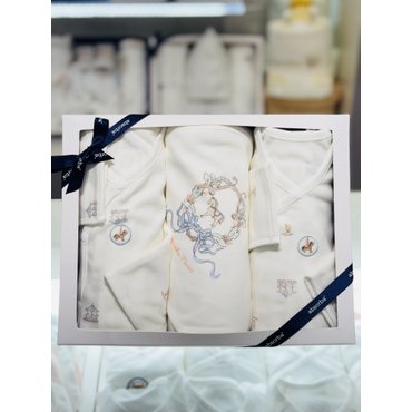 압소바 [압소바 25FW 임신출산선물]델루카텐셀 속싸개+배냇저고리+배냇슈트 3종세트(A2C10906/A2C10107)