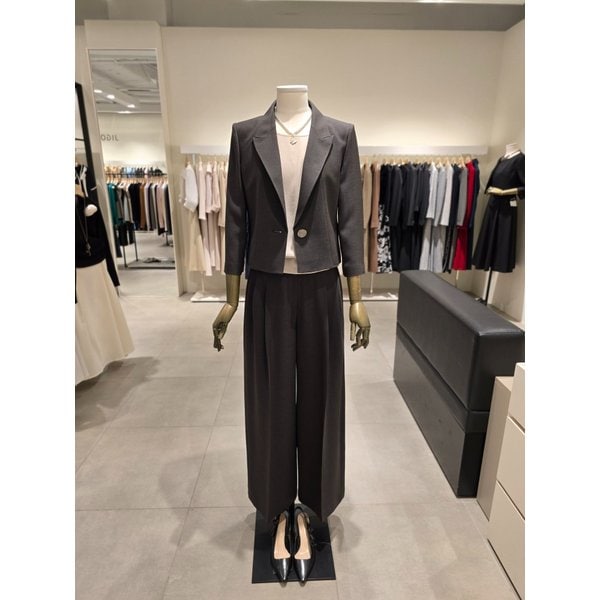 [파주점] 세트 모던 크롭 자켓 + 투턱 와이드 팬츠 JS4B0JK482,JS4B0SL482
