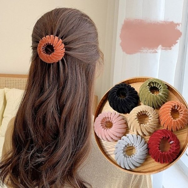 만두핀 곱창 똥머리 헤어 집게핀 여성 반묶음 반머리 미니 헤어 숱많은