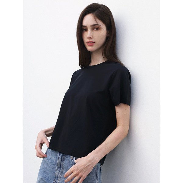 Signature silket T-shirt - BLACK