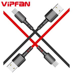 S2B VIPFAN X2 단선방지 USB To C타입 2.4A 고속충전 케이블 1.2m / 1.8m