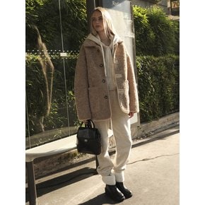 REVERSIBLE MUSTANG COLLOR COAT_BEIGE