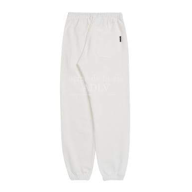 LAUREL A LOGO EMBLEM BASIC SWEAT PANTS CREAM-월계수A로고팬츠