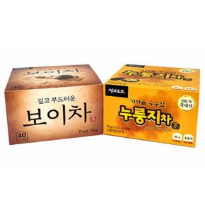 탕비실 깊은맛 진한 보이차 구수한 가마솥 누룽지차 손님대접 40티백