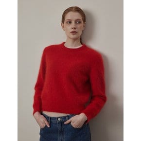 Angora Round-neck Knit-Pullover