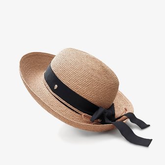 헬렌카민스키 뉴포트 SB 라피아 모자 Nougat/Midnight HAT50153 Helen Kaminski Newport SB Hat