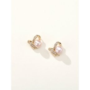 Freshwater Pearl Cubic Heart Shape Earring