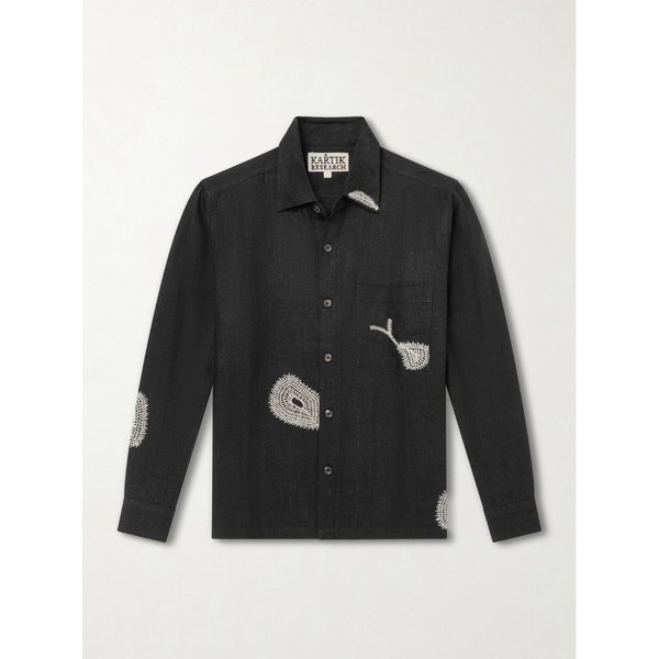 카틱 리서치 리페어 자수 린넨 셔츠 46376663162975510