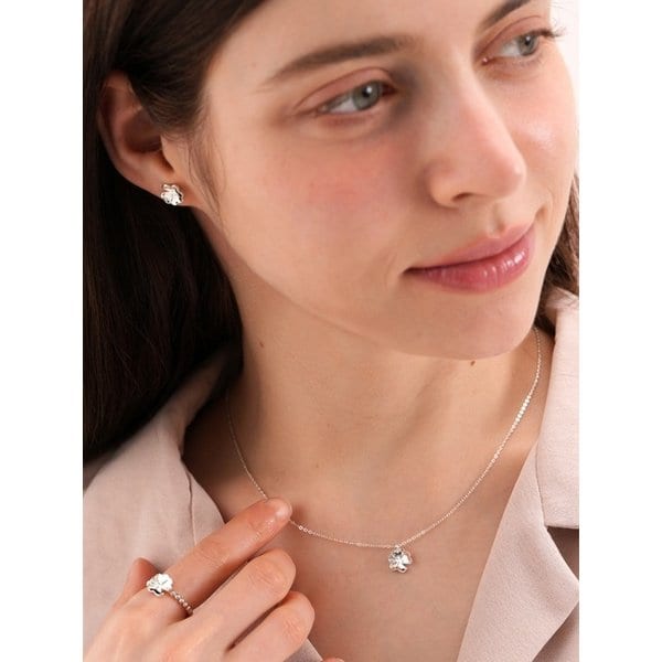 925silver Dew lotus Necklace 연잎 목걸이