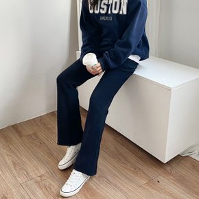 제이지컴퍼니 여성 따뜻한 융털 기모 밴딩 롱기장 부츠컷 팬츠