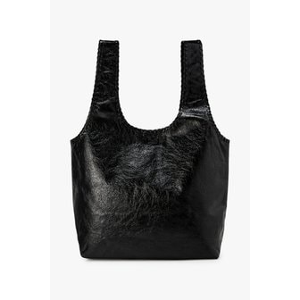 드리스반노튼 레이스트 라지 레더 토트백 3215370009000