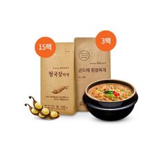 발효절정 청국장찌개 160g 15팩 + 곤드레된장찌개 200g 3팩