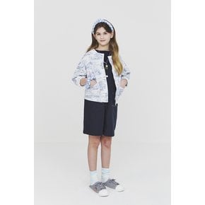 AWB2JK02WT 노카라 보타닉 프린트 크롭 자켓