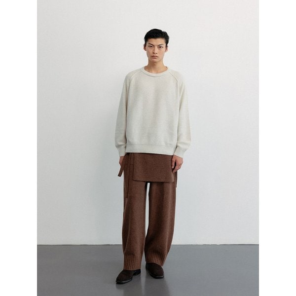 Fine merino wool crew neck pullover_Lamb