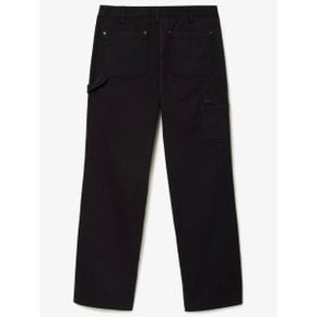 Straight-fit cargo pants in cotton twill black H18760 black