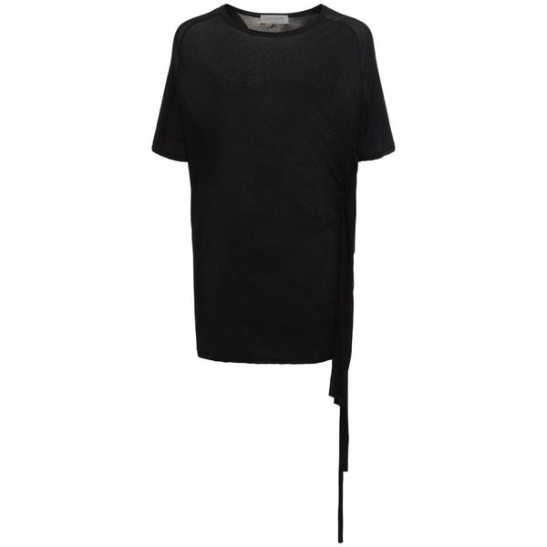 [해외배송] YOHJI YAMAMOTO 코튼 사이드 STRING 티셔츠 B0061085307