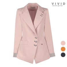 VIVID 여성 모던 소매배색 봄가을 정장 자켓