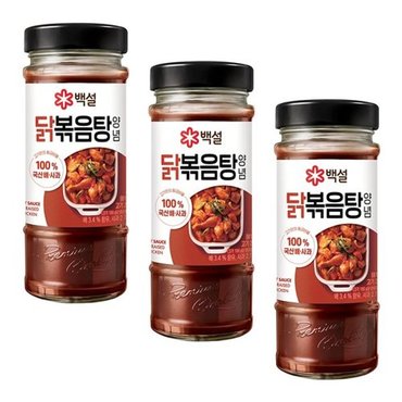 CJ제일제당 백설 닭볶음탕양념 (490g*3병)