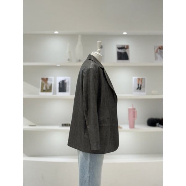 [여주점] 여성 레더 테일러드 자켓 (L262PSG651)