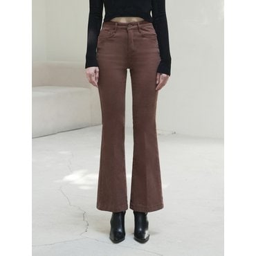 WAAR [기모][-6cm 숏버전 추가] W1022 BOOTS CUT COTTON PANTS_BROWN