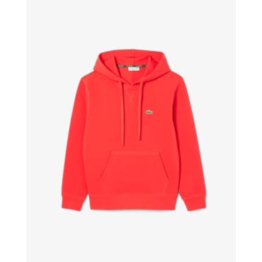 라코스테 (여성) 25SS 더블페이스 피케 후드 스웻셔츠 SF8346-55G ZBG(체리핑크)