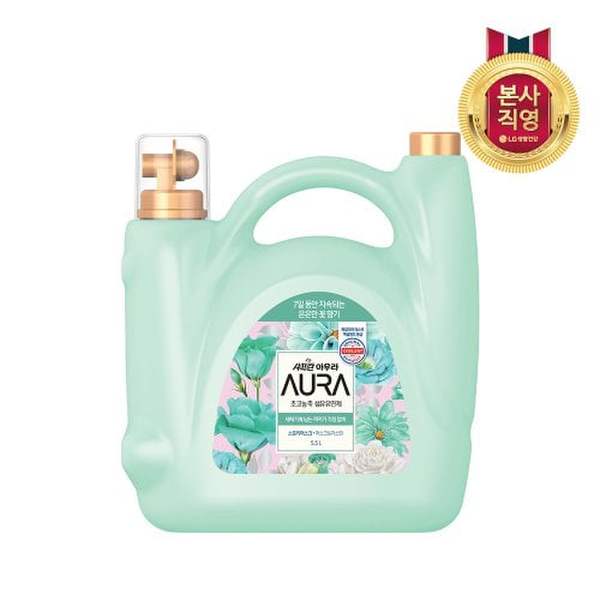[비밀특가] 샤프란 아우라 5.5L 대용량 섬유유연제 스모키머스크