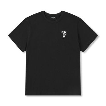 널디 하트 로고 반팔 티셔츠 블랙 PNEU25ST0301