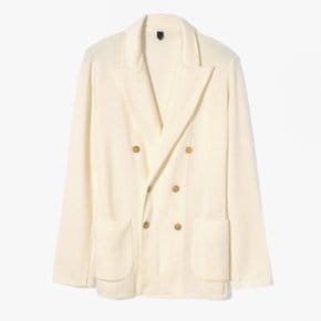 TBRM DOUBLE BREASTED JACKET WITH SIDE VENT WHITE TBD2M50002A00