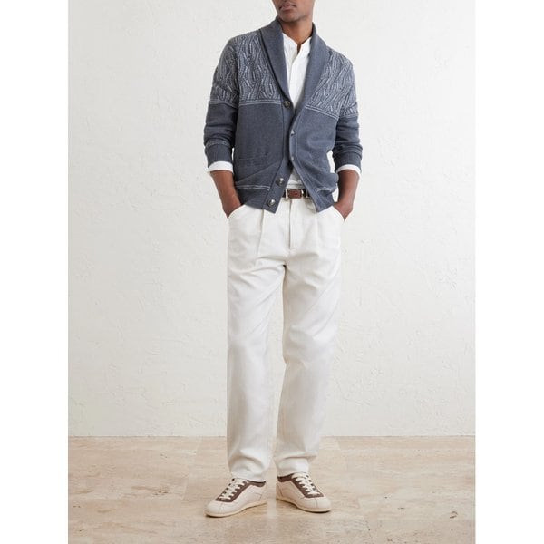 브루넬로쿠치넬리 숄 칼라 코튼 가디건 46376663163115443