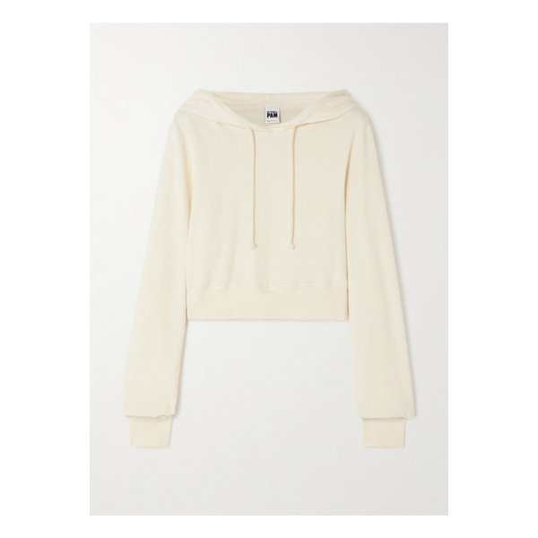 + 넷 서스테인 + 파멜라 앤더슨 크롭  테리 코튼 후디 크림 1647597332167872