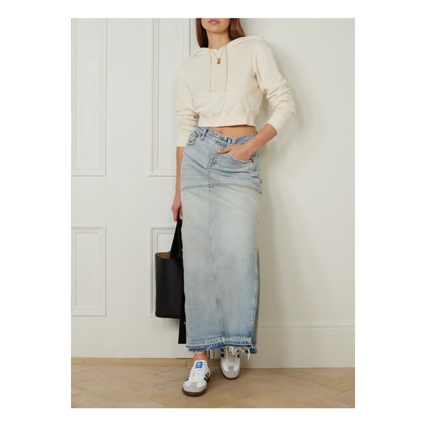 + 넷 서스테인 + 파멜라 앤더슨 크롭  테리 코튼 후디 크림 1647597332167872