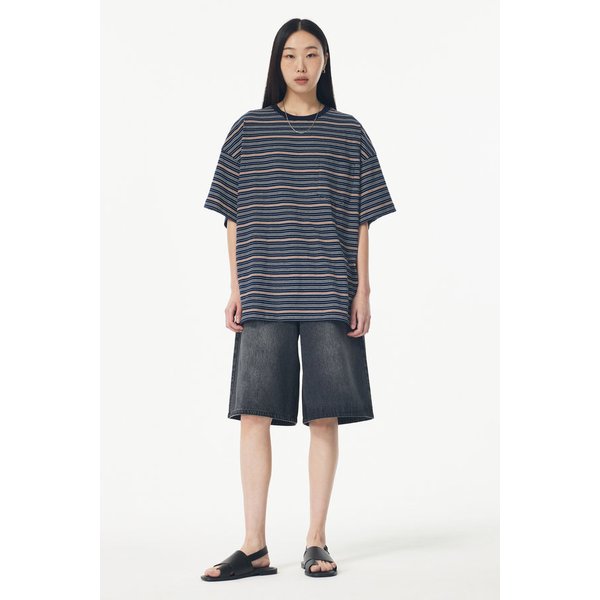 스트라이프 포켓 반팔티셔츠 91U5222172056