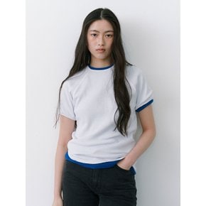 ESSENTIAL WAFFLE JERSEY TOP - WHITE