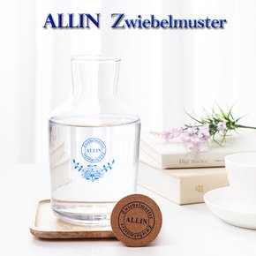 ALLIN 알린 쯔비벨블루 북유럽풍 디켄터 카라페 유리와인쥬스물병 850ML