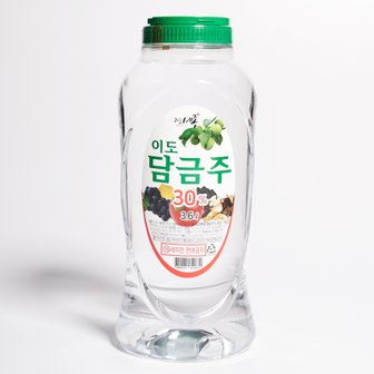  이도 담금주 30도 3.6L 친환경 유기농 소주 증류주 조은술세종 대용량 담금용 술