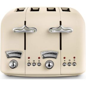 영국 드롱기 토스터 DeLonghi Argento Flora 4 Slice Toaster Cream 1681287