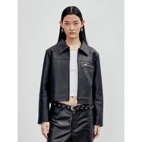 Lambskin Leather Jacket (Black)