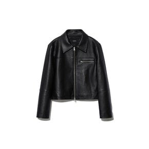 Lambskin Leather Jacket (Black)