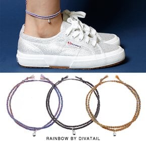 [Rainbow 발찌] 92.5 Silver Mini Bell Misanga Anklet