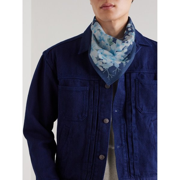 블루블루재팬 사쿠라 카자 프린트 코튼 보일 반다나 46376663162963347