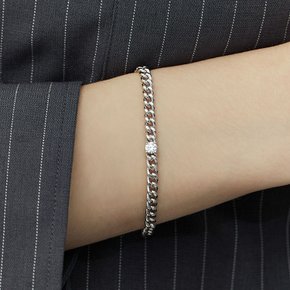 에센스 실버(W) 랩다이아 커브 체인 팔찌 0.3CT HL4B52436W9