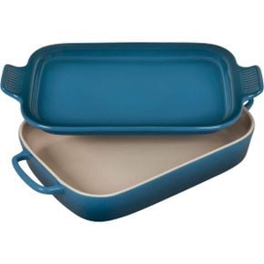 영국 르쿠르제 무쇠냄비 Le Creuset Stoare Rectangular Dish with Platter Lid 14 3/4 X 9 Deep