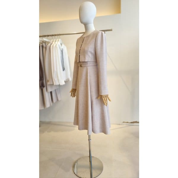 [여주점] [JJ 지고트] 여성 펄 장식 재킷 플레어 원피스 GS2A0OP801