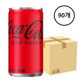 코카콜라 coke 코크 제로 190ml x 90캔 박스 대용량