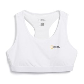N242WRG690 여성 배색 워터 브라탑 WHITE