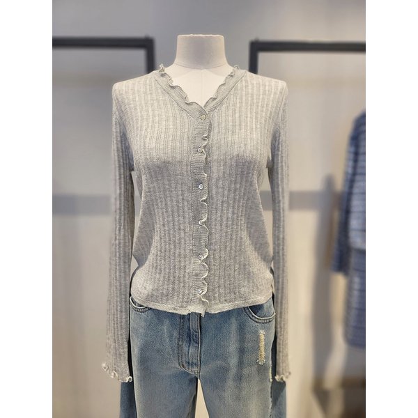 [여주점] 브이넥 러플 가디건(SAKCC5631)